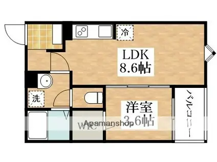 FSTYLE西大塚(1LDK/1階)の間取り写真
