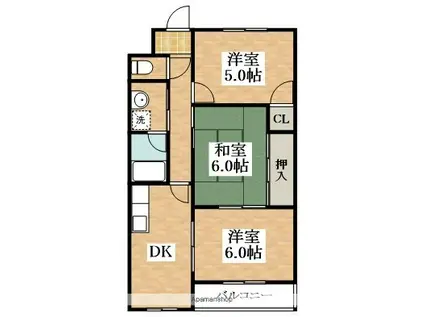 アンメゾン北花田(3DK/3階)の間取り写真