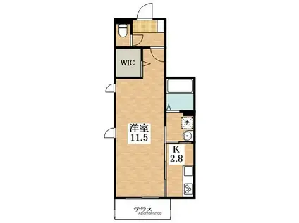 メゾン優(ワンルーム/1階)の間取り写真