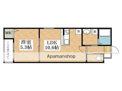 大阪メトロ谷町線 喜連瓜破駅 徒歩10分 3階建 新築(1LDK/2階)の間取り写真