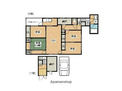 近鉄南大阪線 河内天美駅 徒歩16分 2階建 築46年(4LDK)の間取り写真