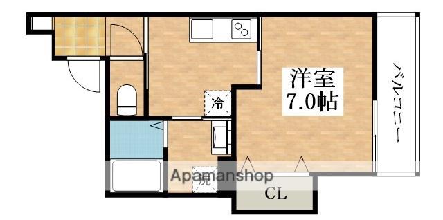 西今川共同(1K/2階)の間取り写真