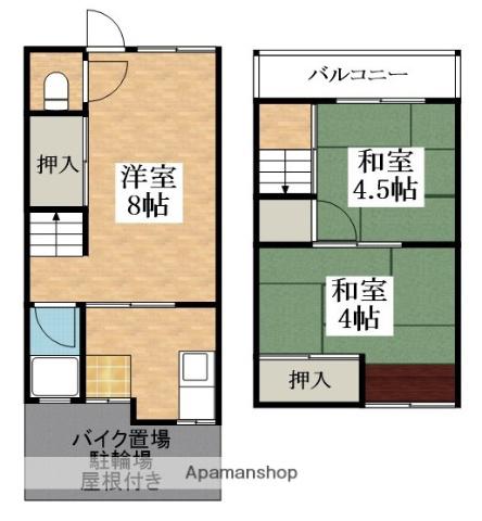 南新町5丁目貸テラス(3K)の間取り写真