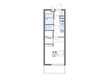 レオパレスフリージア(1K/1階)の間取り写真