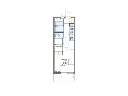 レオパレス森ノ宮中央(1K/1階)の間取り写真