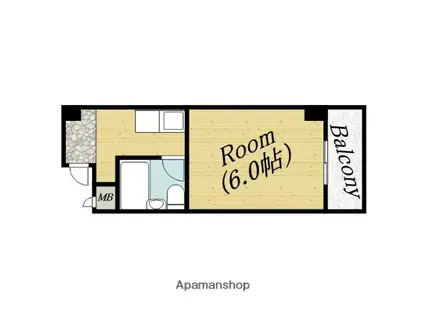 エルメス千林(1K/4階)の間取り写真