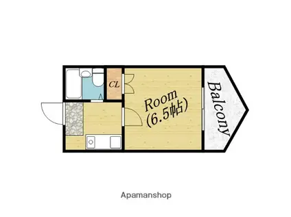 サクセスⅢ(1K/2階)の間取り写真