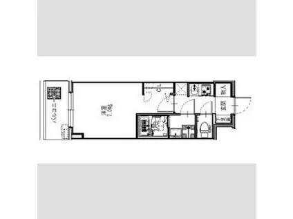 S-RESIDENCE難波大国町DEUX(1K/15階)の間取り写真