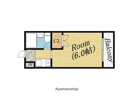 サニーハイツ(ワンルーム/5階)の間取り写真