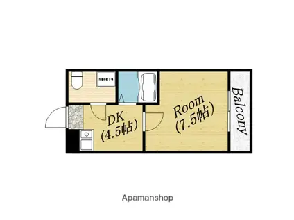 コスモハイツ(1DK/2階)の間取り写真