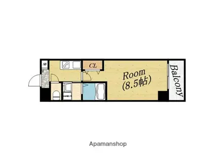 フォーリアライズ千林ヴァロ(1K/9階)の間取り写真