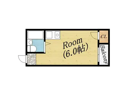 サンライズ(ワンルーム/4階)の間取り写真