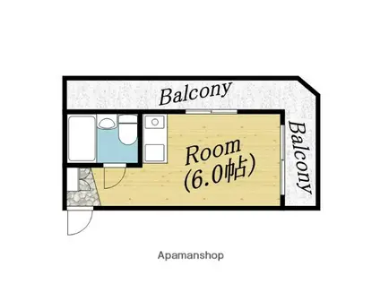 ノ-ブル中宮(ワンルーム/4階)の間取り写真