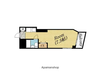 プレジデント千林(1K/3階)の間取り写真