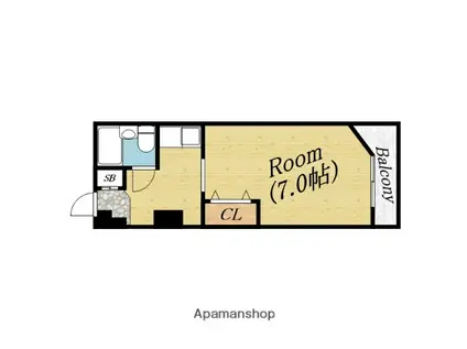 プレジデント千林(1K/2階)の間取り写真