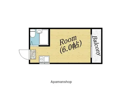 プレアール中宮(ワンルーム/1階)の間取り写真