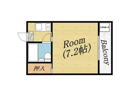 ハイツマエダ(1K/1階)の間取り写真