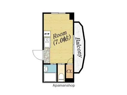 有馬パレス千林(ワンルーム/4階)の間取り写真