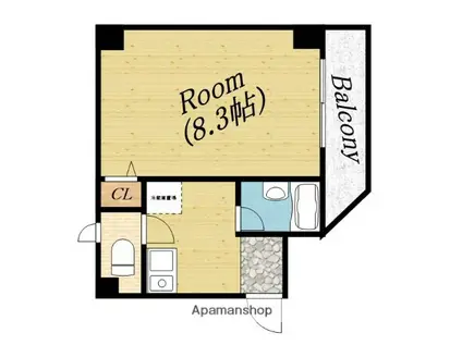 メゾンフィオーレ(1K/2階)の間取り写真