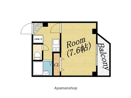 メゾンフィオーレ(1K/1階)の間取り写真