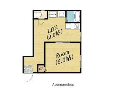 大阪メトロ谷町線 千林大宮駅 徒歩8分 3階建 築53年(1LDK/1階)の間取り写真