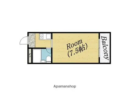 アーバンハイツ今市(1K/3階)の間取り写真