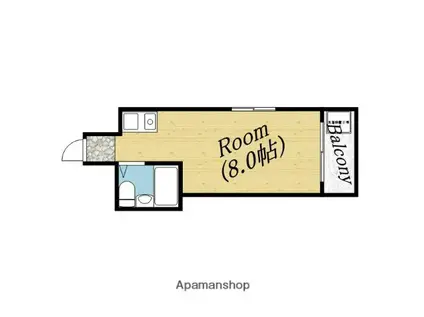 クレインビル新森(ワンルーム/3階)の間取り写真