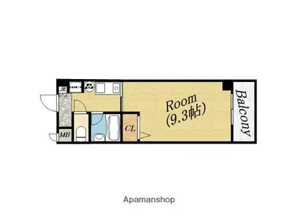 ギャレ グラン(1K/3階)の間取り写真