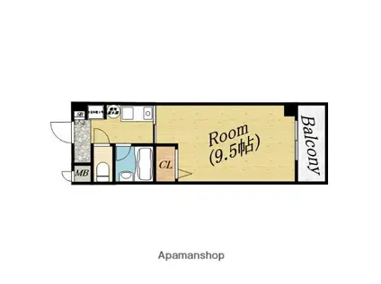 ギャレ グラン(1K/4階)の間取り写真