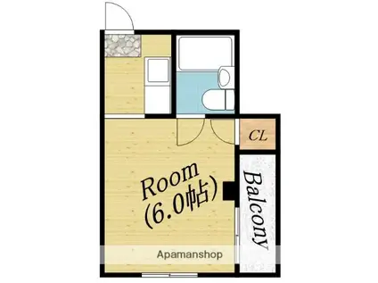 大樹ハイツ2(1K/3階)の間取り写真