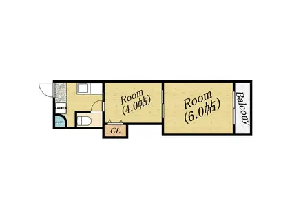 レガーロ新森B棟(2K/3階)の間取り写真