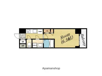 ファーストフィオーレ城北公園通(1K/9階)の間取り写真