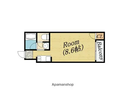 レーヴ千林(ワンルーム/3階)の間取り写真