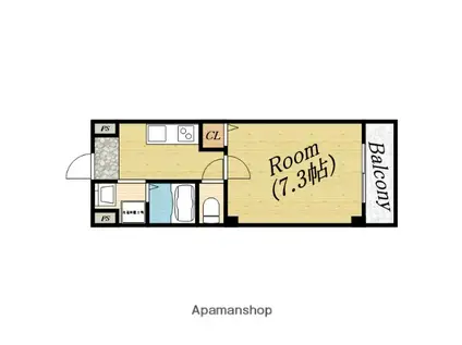 クレイン守口(1K/3階)の間取り写真