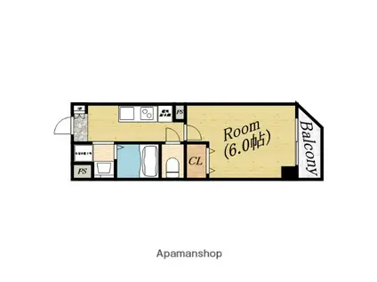 みおつくし今市Ⅱ(1K/5階)の間取り写真