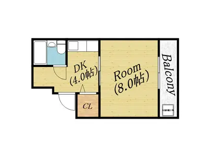 大宮4丁目マンション(1DK/2階)の間取り写真
