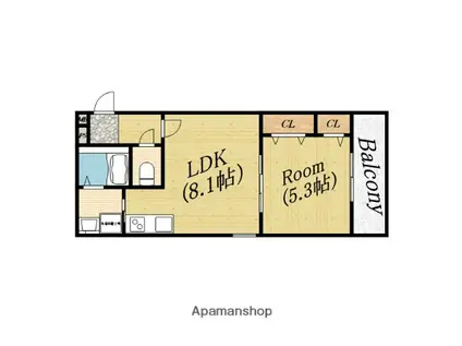 フジパレス新森Ⅲ番館(1LDK/2階)の間取り写真