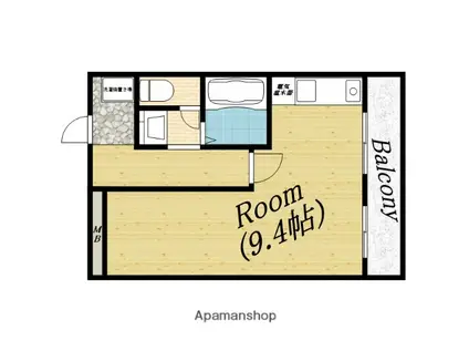 アルテハイム城北Ⅰ(ワンルーム/4階)の間取り写真