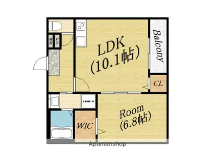 フジパレス千林大宮西(1LDK/3階)の間取り写真