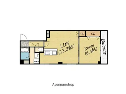 パレド新森(1LDK/5階)の間取り写真