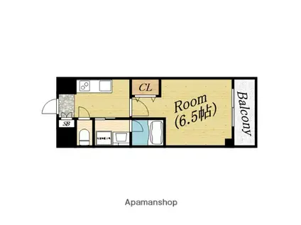 プロミネンス新森(1K/3階)の間取り写真