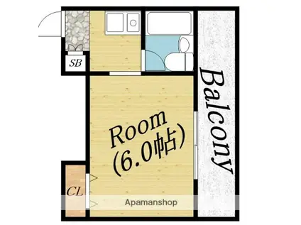 ウエステリア中宮(ワンルーム/5階)の間取り写真