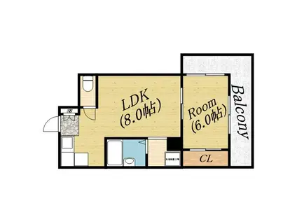デザイナーズ8マンション(1LDK/4階)の間取り写真