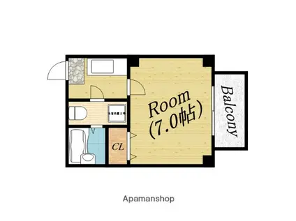 大宮K4ビル(ワンルーム/4階)の間取り写真
