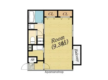 アルテハイム城北Ⅱ(1K/3階)の間取り写真