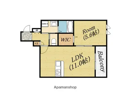 アージョ大宮(1LDK/2階)の間取り写真