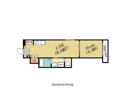 グランステージ(1LDK/1階)の間取り写真