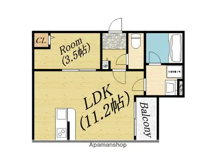 フォレストアレイ(1LDK/2階)の間取り写真