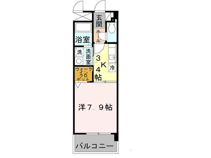 ALCYONE(1K/3階)の間取り写真