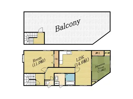 KS千林ビル(2LDK/3階)の間取り写真